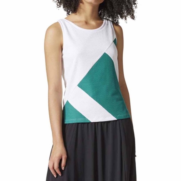 Adidas Originals White and Subgreen EQT Retro Limited Edition Tank Top Medium - Picture 2 of 9